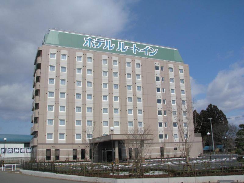 Hotel Route Inn Hanamaki exterior beneath a cloudy sky